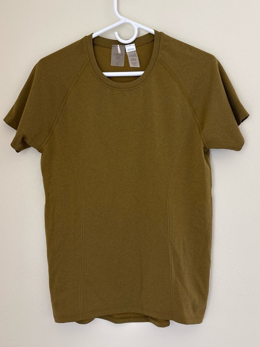 CALIA Olive Green Short Sleeve Sporty Tee Size Large